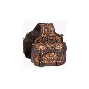  Hand Tooled Leather Saddle Bags