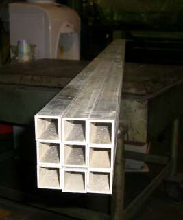 6351 Sq. Aluminum Tubing 1 x 97 1/2 x .075 Wall  