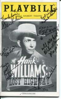 Jason Petty Hank Williams Lost Highway Signed Playbill  