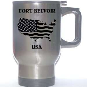  US Flag   Fort Belvoir, Virginia (VA) Stainless Steel Mug 
