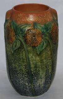 Roseville Pottery Sunflower Vase 494 10  