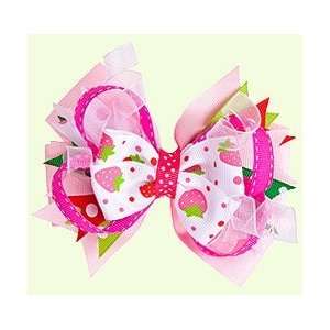    Baby Dry Goods 050 06 Hair bow  strawberries, pink, green Baby