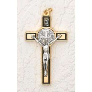  St. Benedict Crucifix   3 inch   Gold/Black Everything 