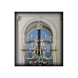   Palladian Alabaster and Marble 15 Light Two Tier Chandelier in Volcano
