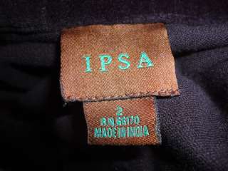 IPSA Anthropologie Black Velvet Colorful Waist Skirt 2  
