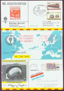 USA 1971, Ballon card Kinderdorf, Berlin NJ Lakehurst Anniversary 