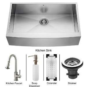 Vigo VG15109 Stainless Steel Kitchen Sink and Faucet Combos Single 