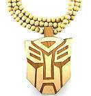 Transformers Autobot Wooden Pendant & 36 Chain Good Quality Natural 