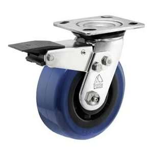 Bassick Prism Stainless Steel Total Lock Swivel Caster, Eagle Urethane 