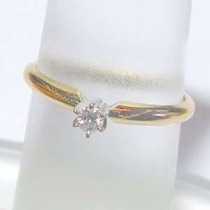  14K Yellow Gold Diamond Engagement/Promise Ring Jewelry