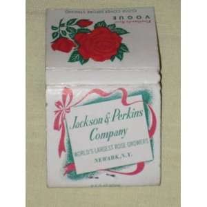 Vintage Matchbook   Jackson & Perkins Company   Worlds Largest Rose 
