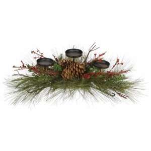   24 in. Jack Mix Pine Berry 3 in. Candle Center Piece