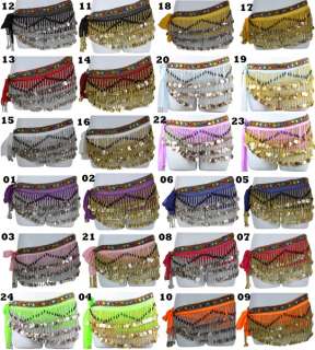 New Belly Dancing Hip Scarf Skirt Wrap Costumes x1pcs  