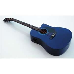   BLUE BEAUTY CUTAWAY ACOUSTIC ELECTRIC GUITAR Musical Instruments