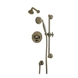   Cisal Shower Package in Tuscan Brass with Cross Hand