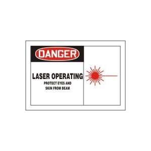  DANGER Labels LASER OPERATING PROTECT EYES AND SKIN FROM 