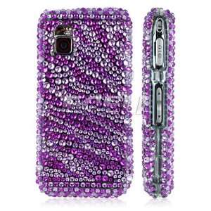   Ecell   PURPLE ZEBRA 3D CRYSTAL BLING CASE FOR LG GM750 Electronics