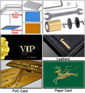 Hot Foil Stamping Machine Tipper Stamper PVC ID Credit Card Free Gold 
