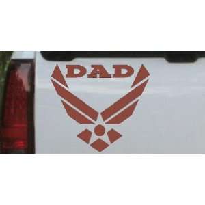 Brown 16in X 17.6in    Air Force Dad Military Car Window Wall Laptop 