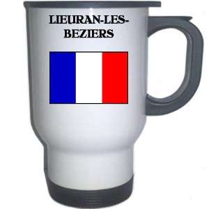  France   LIEURAN LES BEZIERS White Stainless Steel Mug 