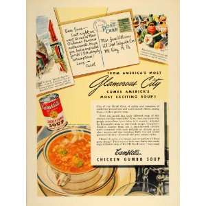  1948 Ad Campbells Chicken Gumbo Soup Cup New Orleans 