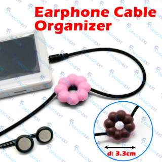 Flower Shaped Earphone Cable Wire Cord Winder Manager Organizer