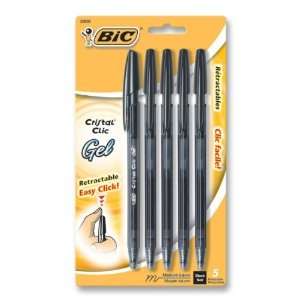  BIC Cristal Clic Gel Pen,Pen Point Size 0.8mm   Ink Color 