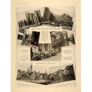  1918 Article Belgium Bruges Chateau Antwerp Brussels 