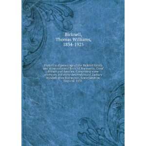 History and genealogy of the Bicknell family and some collateral lines 
