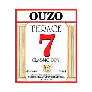  Thrakis Ouzo Thrace 7 750ML Grocery & Gourmet Food