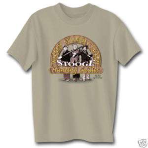 THREE STOOGES HUNTING GUIDES ADULT T SHIRT  
