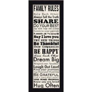 Family Rules Share Dream Big Hug Often by Louise Carey Sign 7.5x19.5 
