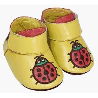   First Feet Collection   Libby Ladybug Shoes   Yellow Red   Size Large