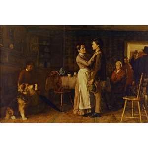  Breaking Home Ties (1890) by Thomas Hovenden, 17 x 20 