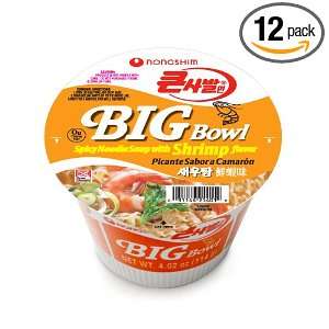 Nongshim Big Bowl Spicy Shrimp, 4 Ounce Grocery & Gourmet Food