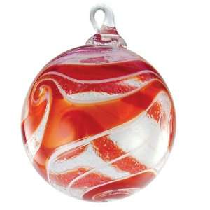  Glass Eye Red Spin Round Ornament 