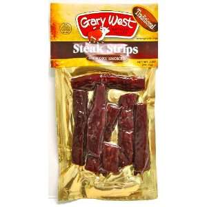 Gary West Beef Steak Strips, TRADITIONAL, Hickory Smoked, 2 oz package 