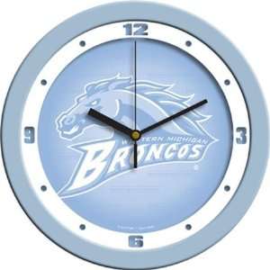  Western Michigan Broncos WMU NCAA 12In Blue Wall Clock 