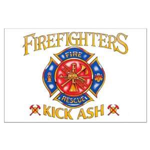    Large Poster Firefighters Kick Ash   Fire Fighter 