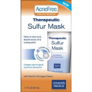  Acnefree Therapeutic Sulfur Mask, 1.7 Ounce (Pack of 2 