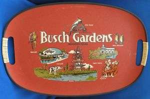 1970s BUSCH GARDENS Houston Texas Souvenir Tray Plate  