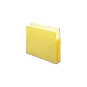  Smead Top Tab Colored File Pocket, Yellow, Straight Cut 