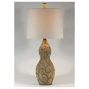  Natural Light Picola Pottery Swirled Table Lamp