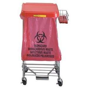 Biohazardous Waste“ Disposable Poly Liner Bag, Red Blk Print (250 