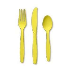  Heavy Duty Plastic Spoons, Yellow