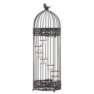  Birdcage Style Staircase Tealight Candle Holder Stand 