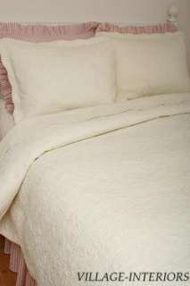 HOTEL COLLECTION IVORY MATELASSE QUEEN COTTON QUILT  