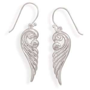   Polished Ornate Angel Wing Earrings West Coast Jewelry Jewelry