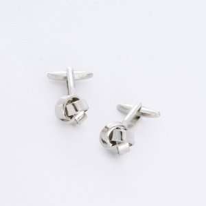 Wedding Favors Dashing Silver Knot Cufflinks with Personalized Case