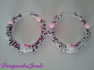 HELLO KITTY CRYSTAL BAMBOO POPARAZZI INSPIRED EARRINGS LAST PAIR IN 